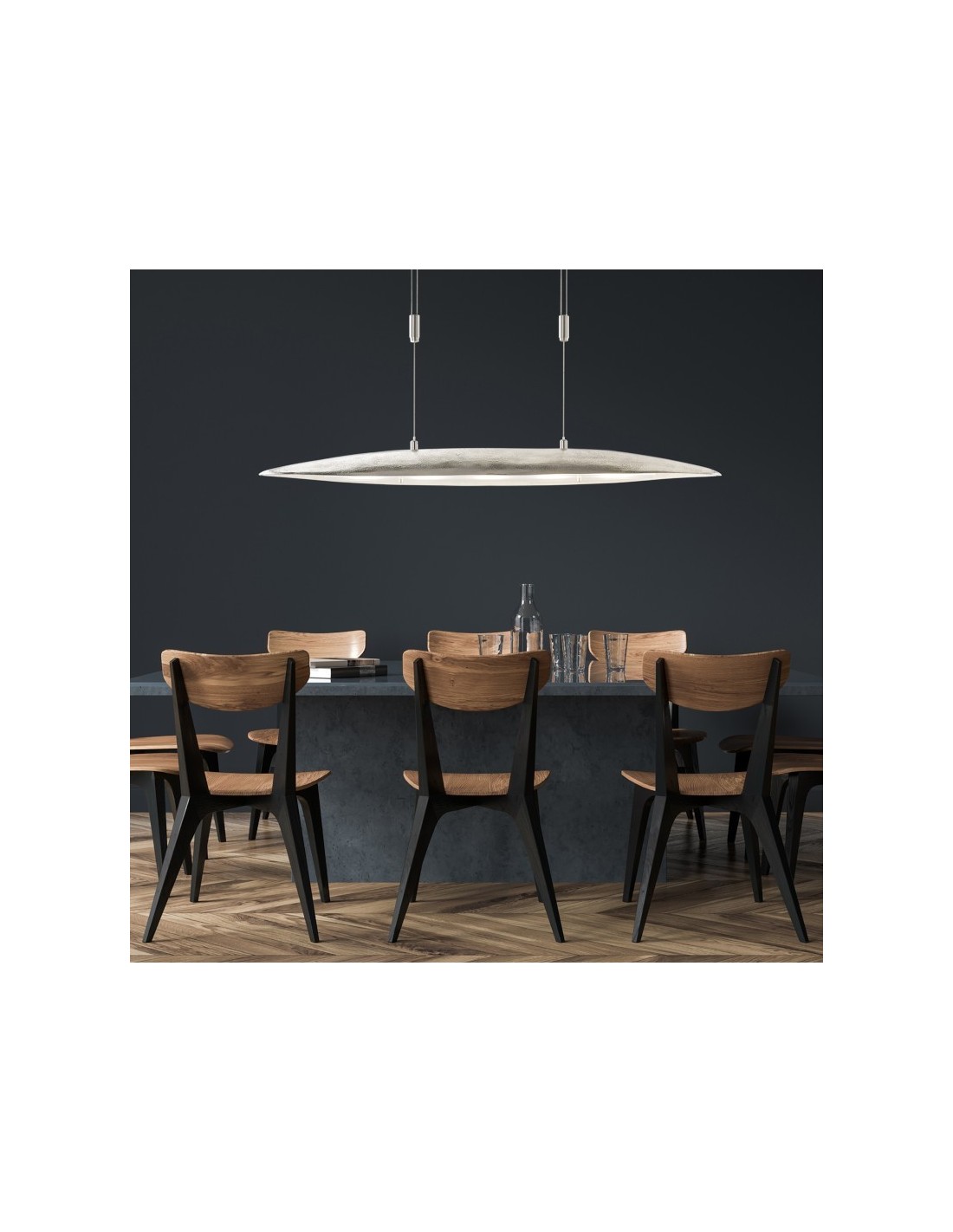 Suspension Led M Tal Et Verre Fischer Honsel Colmar