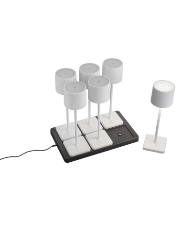 Pack de 6 lampes de table  rechargeables blanches - Trio - Fernandez