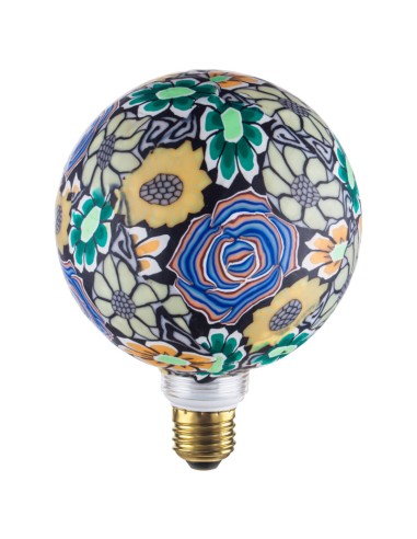 Ampoule décorative globe Led E27 motif floral brésilienne - Girard-Sudron