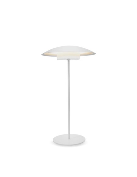 Lampe de table extérieure autonome blanche - New Garden - Sardinia40 Leluminaireled.com