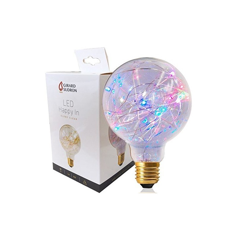 Ampoule Led filament E27 ST64 6.5 W décorative ambrée - Optonica