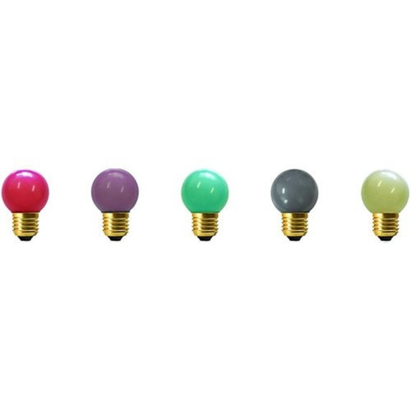 Lot de 5 ampoules E27 colorées pour guirlande extérieures