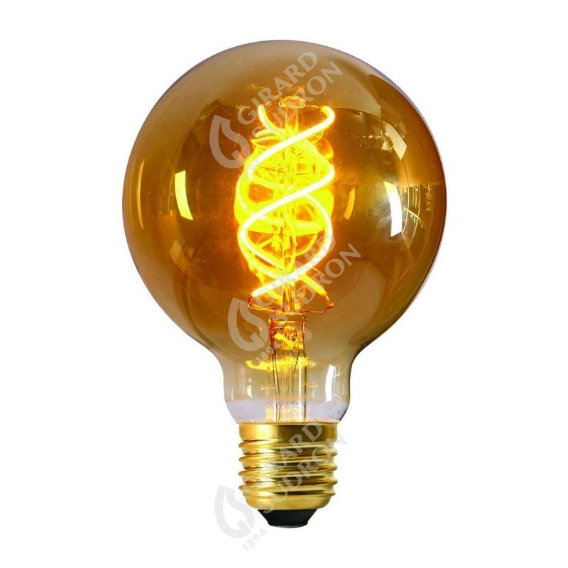 Ampoule Sphérique à LED E14 Puissance 2W Dimmable Lumière Ambrée