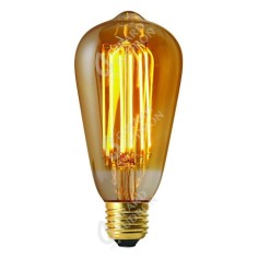 Ampoule Led filament E27 G95 5 W décorative ambrée - Girard Sudron