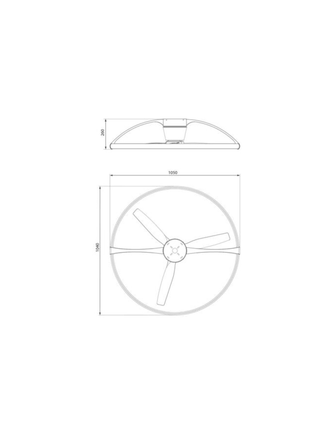 Plafonnier LED Ratio, dimmable, six cercles