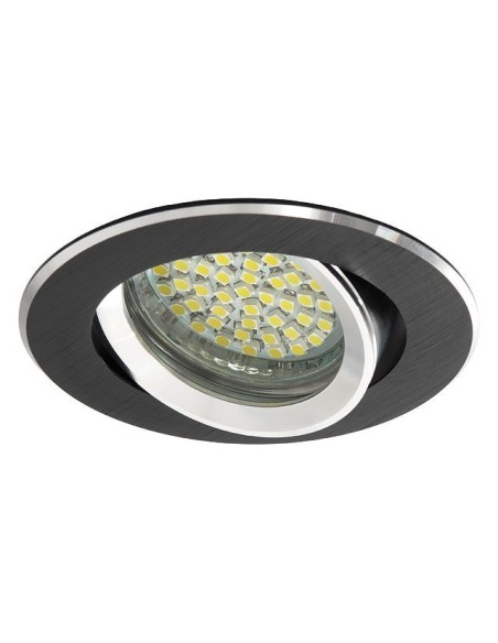 Support spot Led encastrable orientable Design rond noir - Kanlux - Gwen Leluminaireled.com