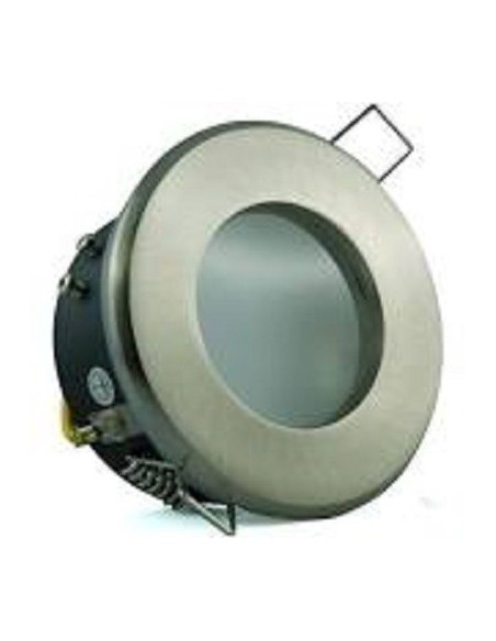 Support spot Led encastrable étanche rond alu brossé - Luminance Leluminaireled.com