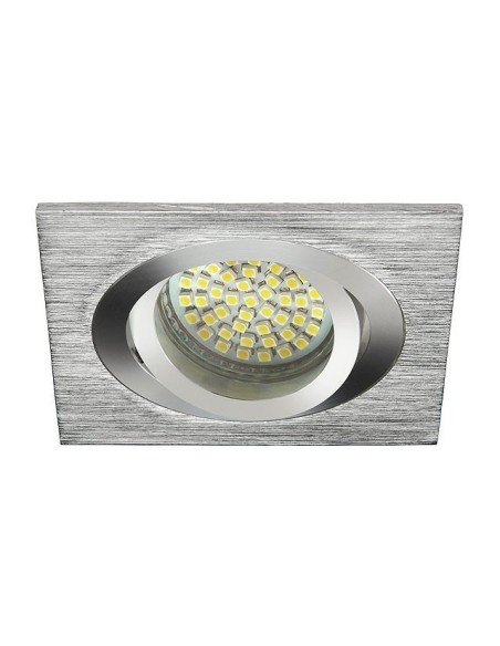 Support  spot Led carré encastrable orientable Design  alu brossé - Kanlux - Seidy Leluminaireled.com