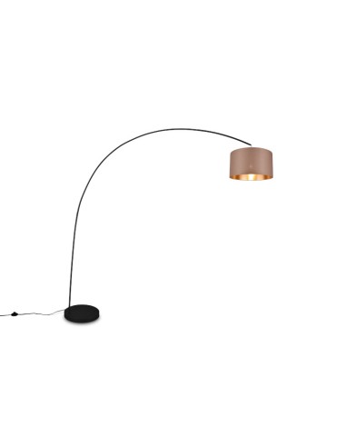 Lampadaire Led  noir et taupe culot E27 - Trio - Mansur