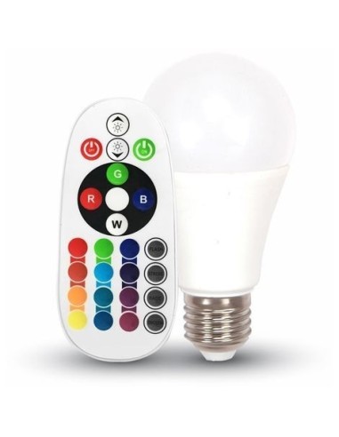 Ampoule RGB E27 6W avec télécommande - Luminance Leluminaireled.com