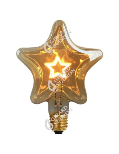 Ampoule décorative Led à filament E27 Etoile ambrée - Girard-Sudron Leluminaireled.com
