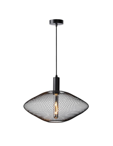 Suspension Led  intérieure ovale Mesh noire - Lucide Leluminaireled.com