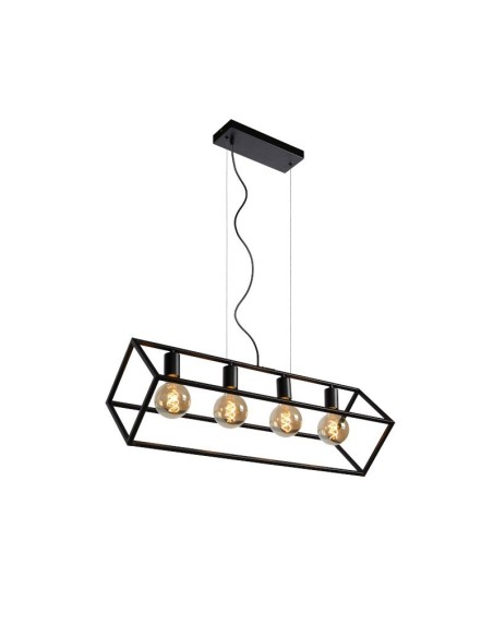 Suspension Led noire Fabian 4 points lumineux - Lucide Leluminaireled.com