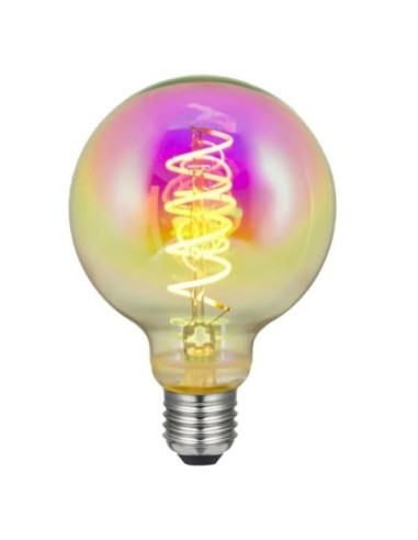 Ampoule Led décorative filament E27 95 4 W Rainbow Globe - Sampa Helios Leluminaireled.com