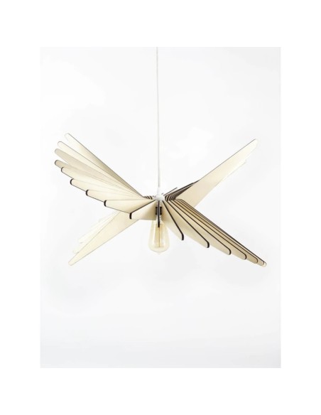 Suspension Led bois Albatros 80 - Atelier Loupiote Leluminaireled.com