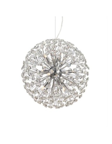 Suspension Led  style baroque métal chromé et cristal 50 cm - Markslöjd - Bolid Leluminaireled.com