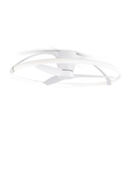 Plafonnier/ventilateur dimmable à changement de température de couleur blanc - Mantra - Népal Leluminaireled.com