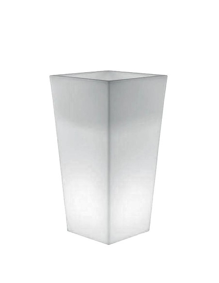 Pot de fleurs rectangulaire lumineux Led RGB + 3 blancs solaire + batterie - New Garden -  Melisa 50 Leluminaireled.com