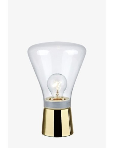Lampe de table design scandinave verre et métal doré - Markslöjd - Jack Leluminaireled.com