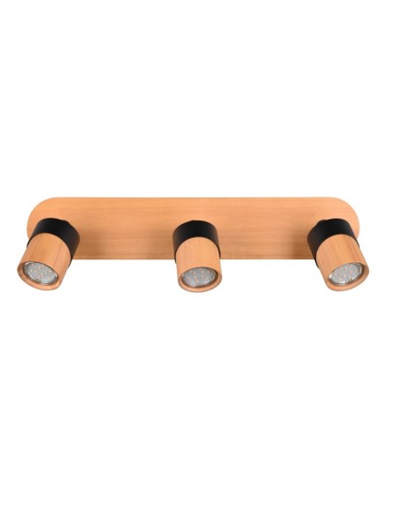 Applique Led culot GU10 support et douille bois métal noir - Trio - Aruni III Leluminaireled.com