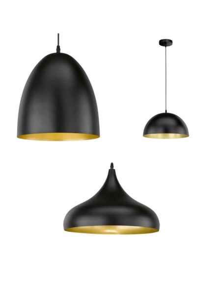 Suspension Led  style industriel métal noir - Fischer & Honsel - Poncho Leluminaireled.com