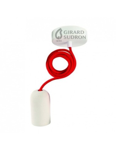 Suspension rétro béton rouge - Girard-Sudron