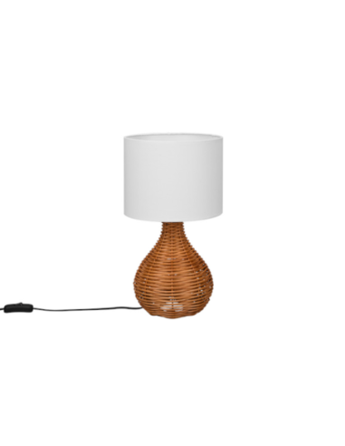 Lampe de table pied en rotin Sprout de Trio